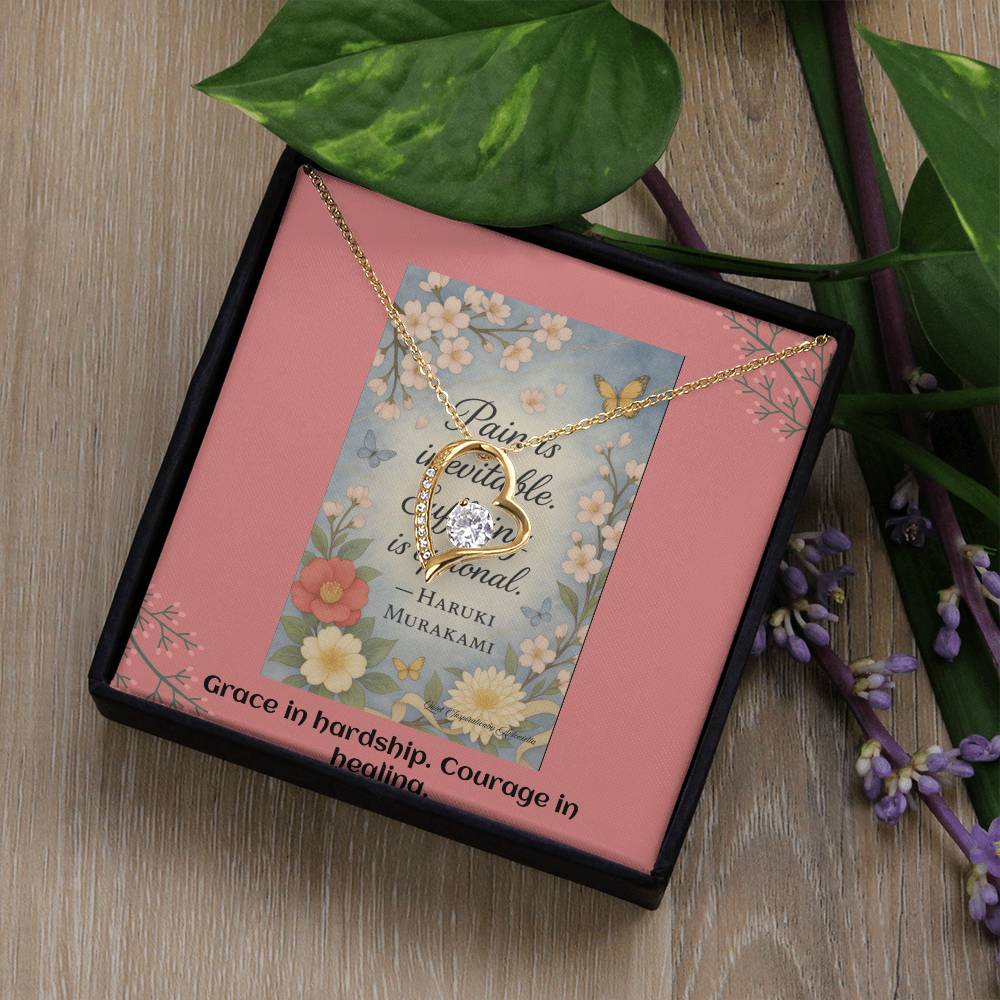 Inspirational Heart Necklace for Strength & Resilience | Meaningful Encouragement Gift for Women