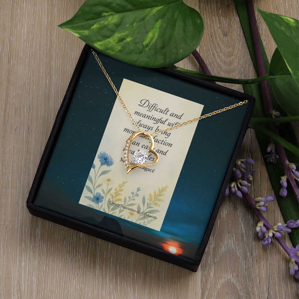 Inspirational Heart Pendant Necklace – Encouragement Gift for Women | Uplifting Jewelry for Difficult Times