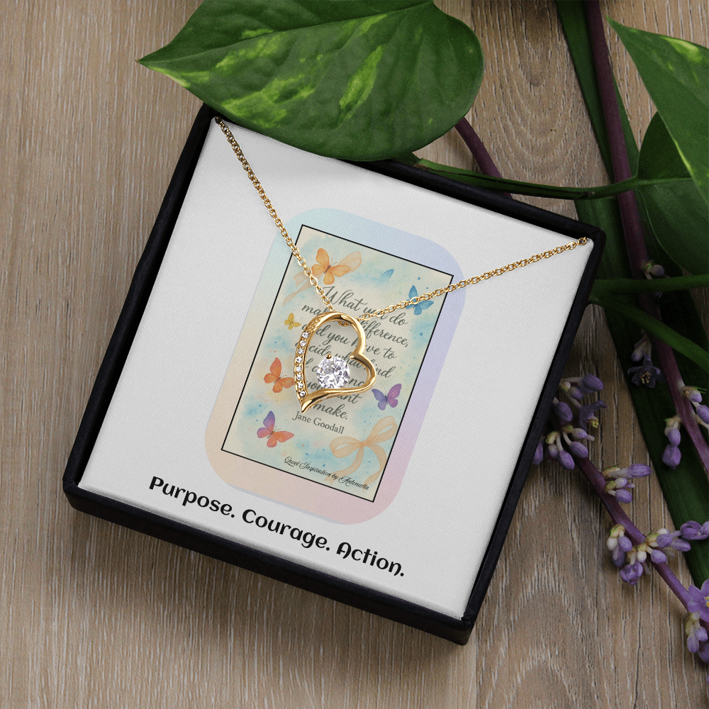 Inspirational Necklace for Women – “Be the Difference” Empowerment Gift for Leaders, Graduates & Change-Make
