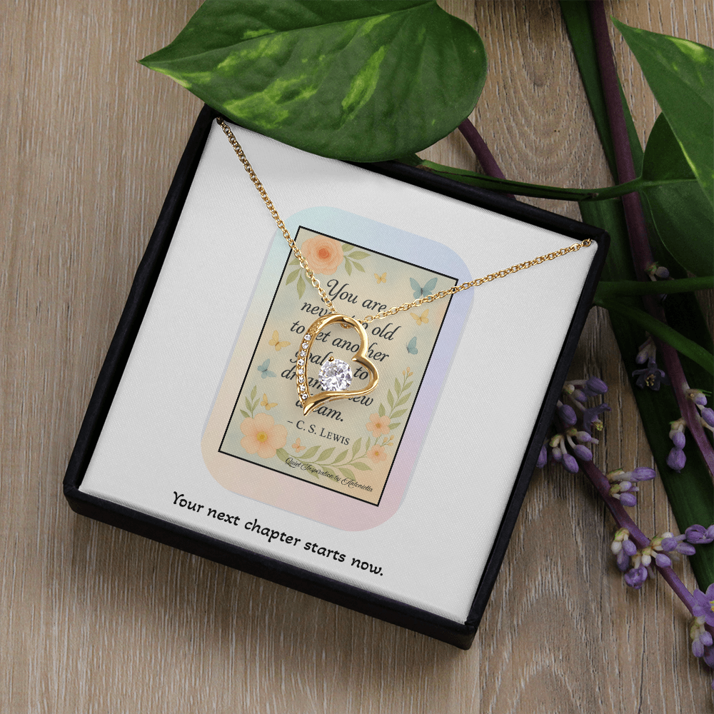 Motivational Gift for Her – Encouragement Necklace for New Beginnings, Retirement, Career Change or Milestone Birthday