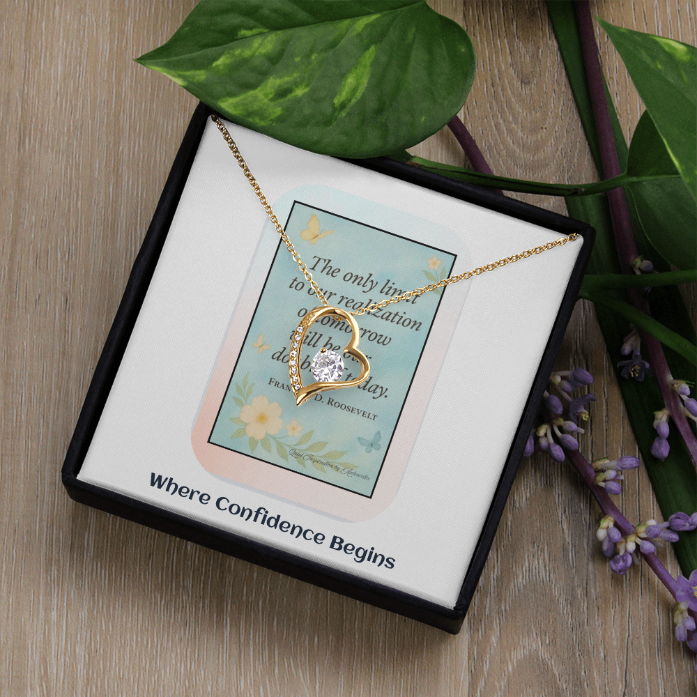 Inspirational Motivation Necklace for Women – Overcome Self-Doubt & Believe in Your Future – Encouragement Gift for Strength and Success