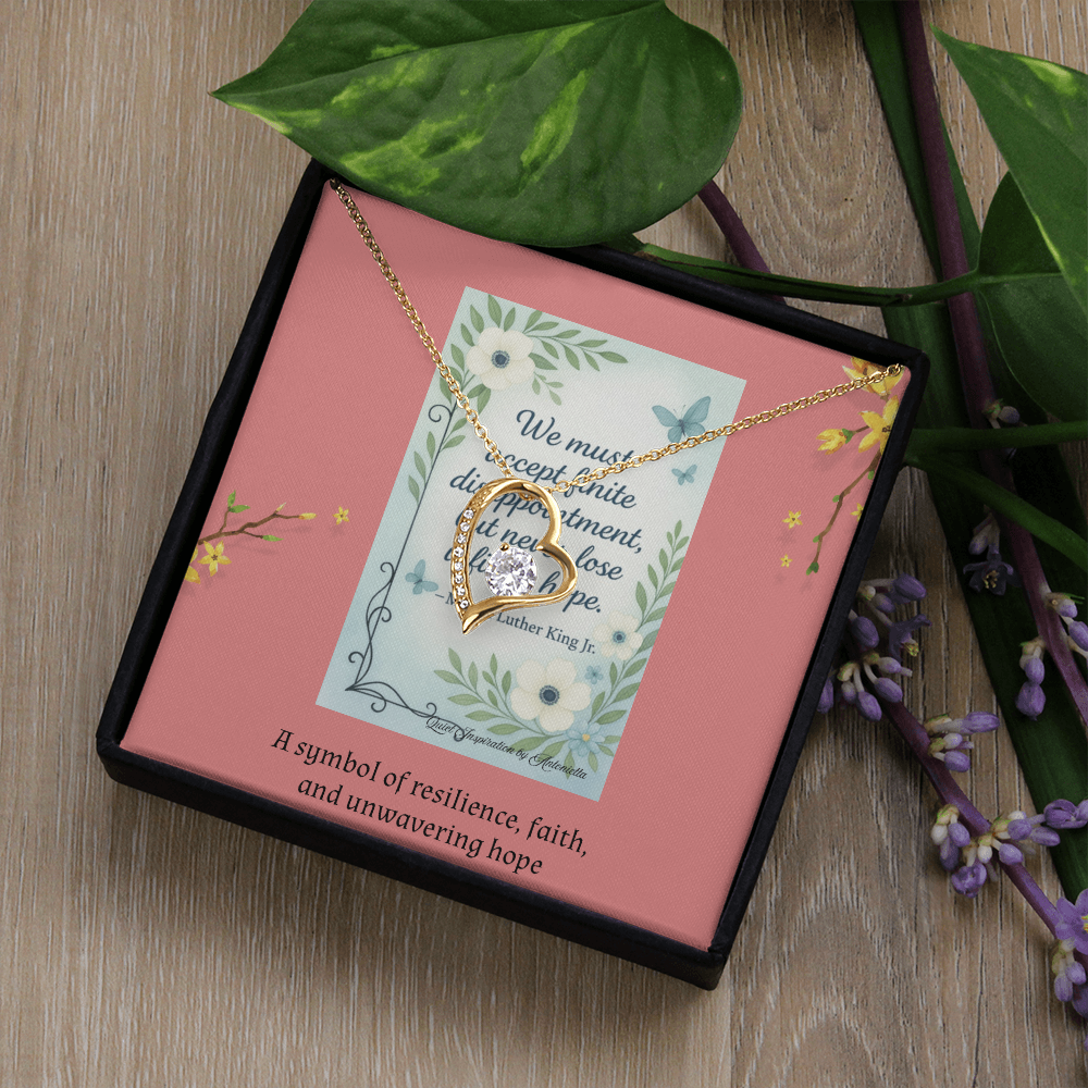 Encouragement Gift for Her – Inspirational Heart Necklace | Hope & Strength Jewelry for Daughter, Wife, Sister or Best Friend