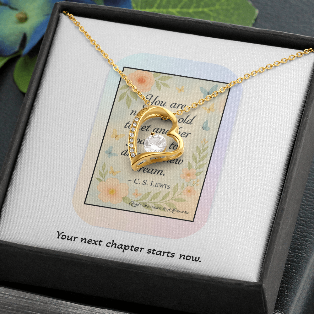 Motivational Gift for Her – Encouragement Necklace for New Beginnings, Retirement, Career Change or Milestone Birthday