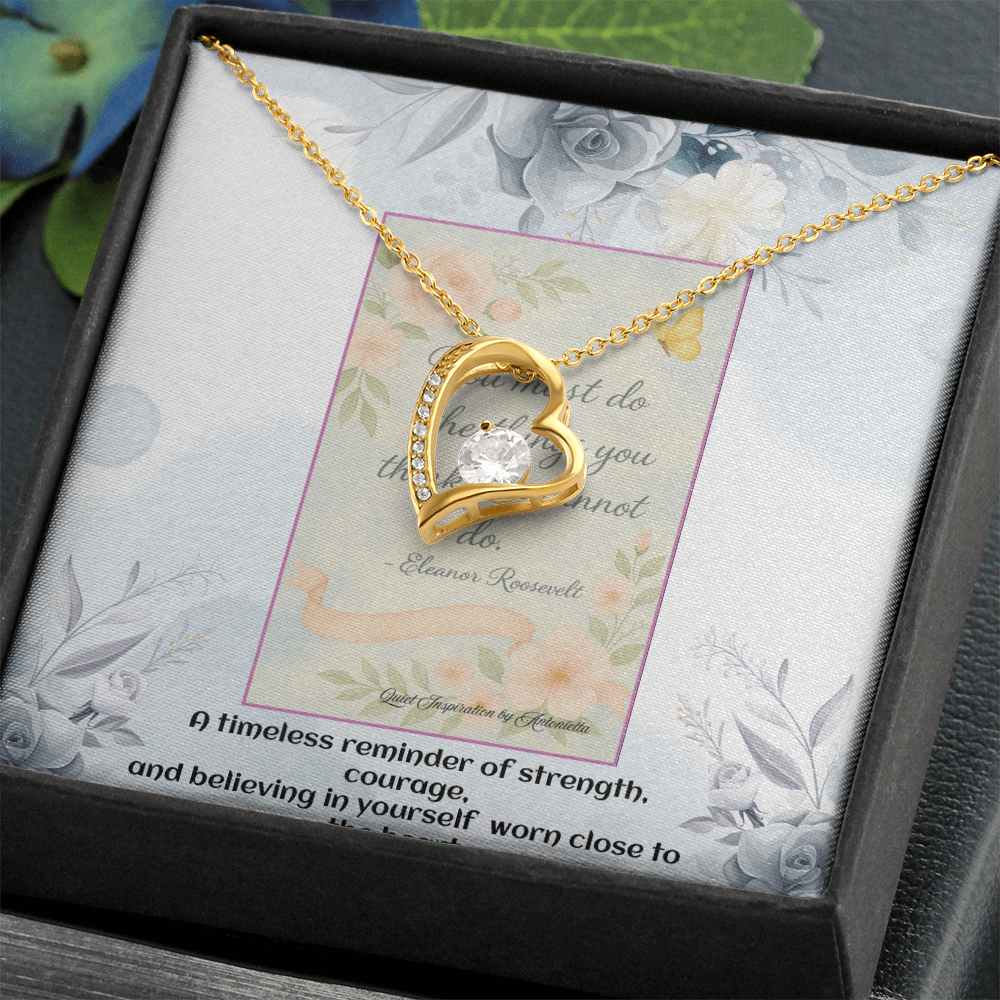 Inspirational Heart Necklace Gift for Her – Encouragement Jewelry for Daughter, Wife, Girlfriend or Best Friend