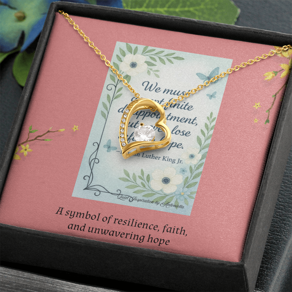 Encouragement Gift for Her – Inspirational Heart Necklace | Hope & Strength Jewelry for Daughter, Wife, Sister or Best Friend