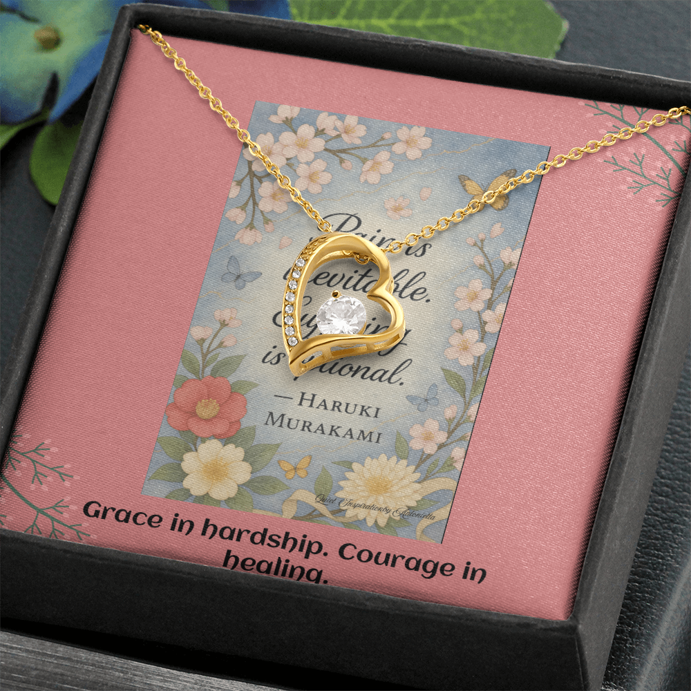 Inspirational Heart Necklace for Strength & Resilience | Meaningful Encouragement Gift for Women