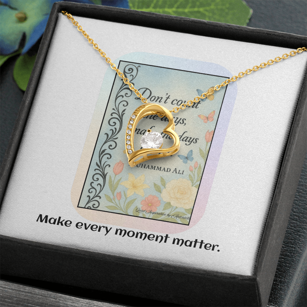 Inspirational Success Necklace – Don't Count the Days | Goal Setting & Motivation Gift for Her