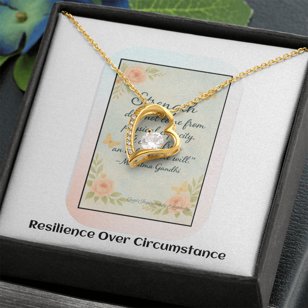 Inspirational Strength Necklace for Women – Motivational Resilience Gift About Inner Strength & Perseverance