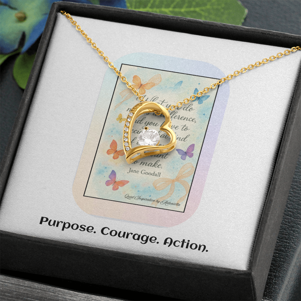 Inspirational Necklace for Women – “Be the Difference” Empowerment Gift for Leaders, Graduates & Change-Make