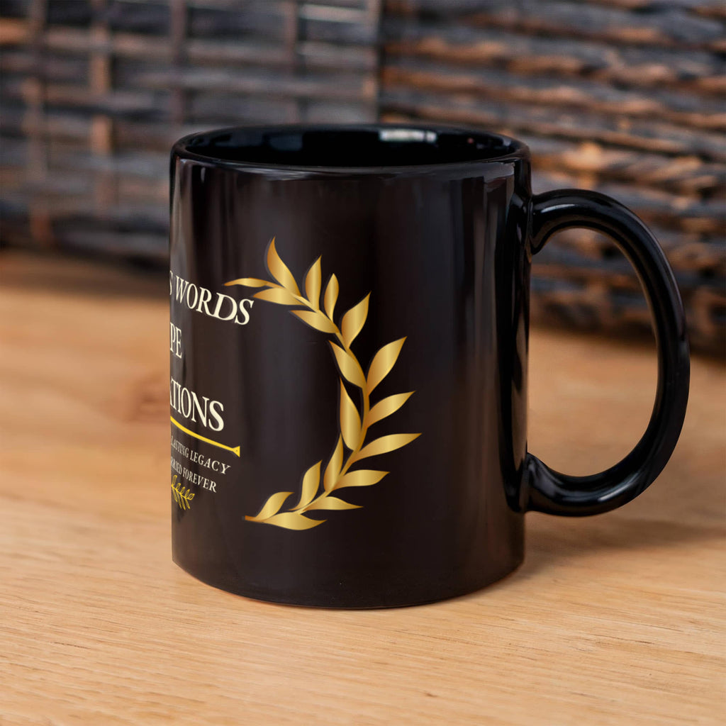 A Father's Words Shape Generations Mug – Inspirational Dad Coffee Cup Gift for Fathers