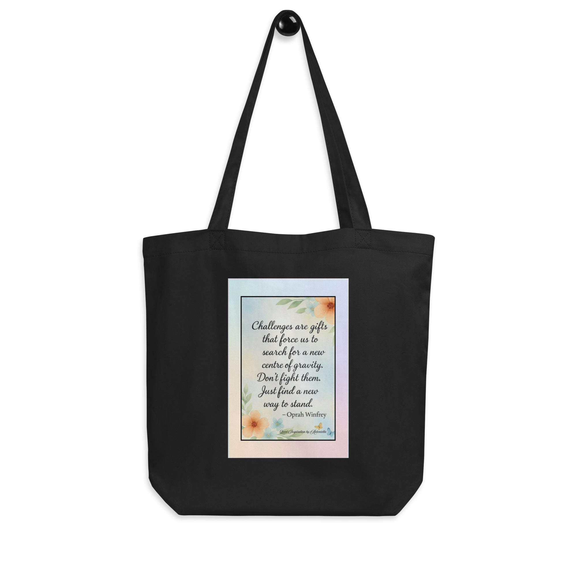 Oprah Winfrey, “ Challenges are gifts…” Eco Tote Bag