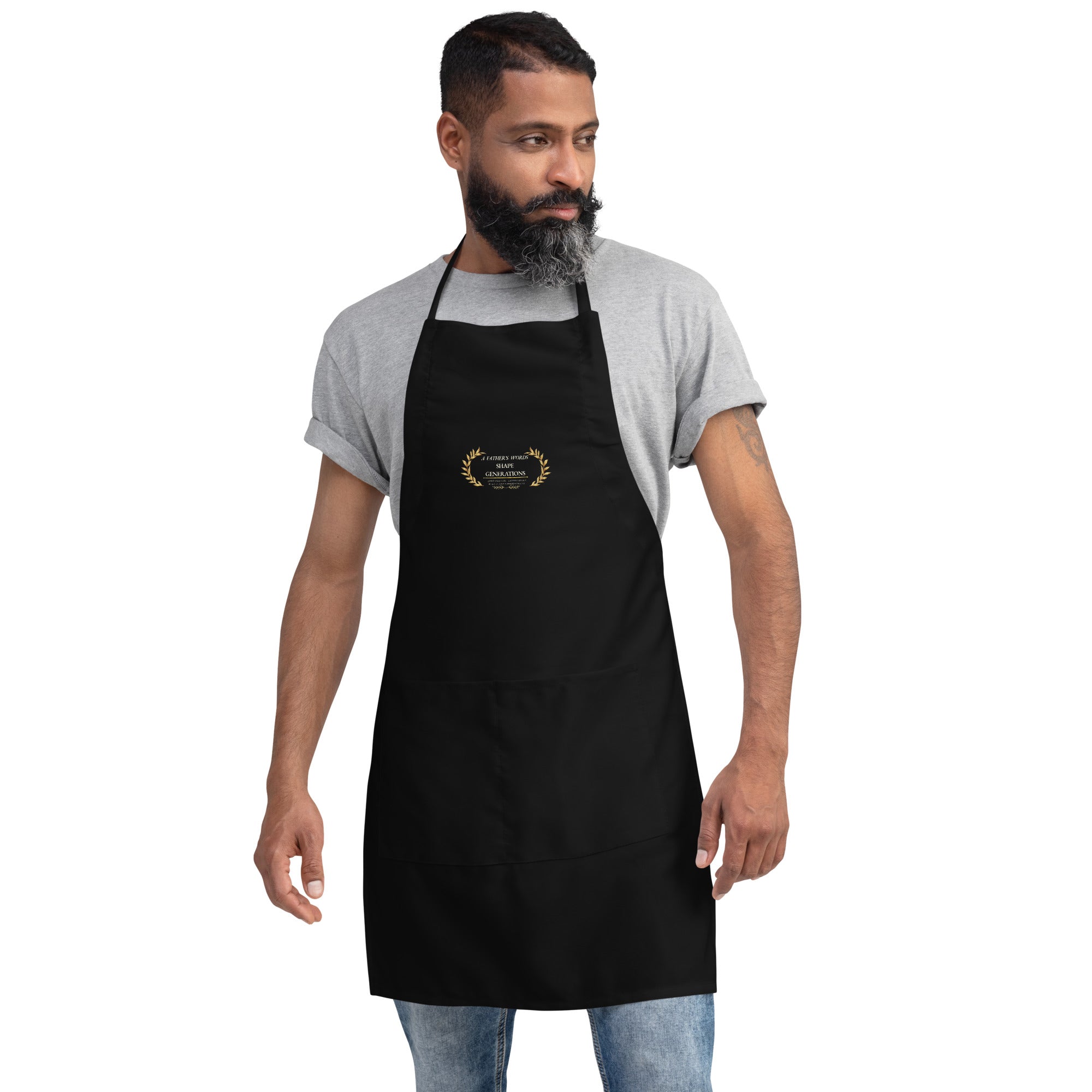 Quiet Inspiration Embroidered Apron Motivational & Inspirational Gift for Dad