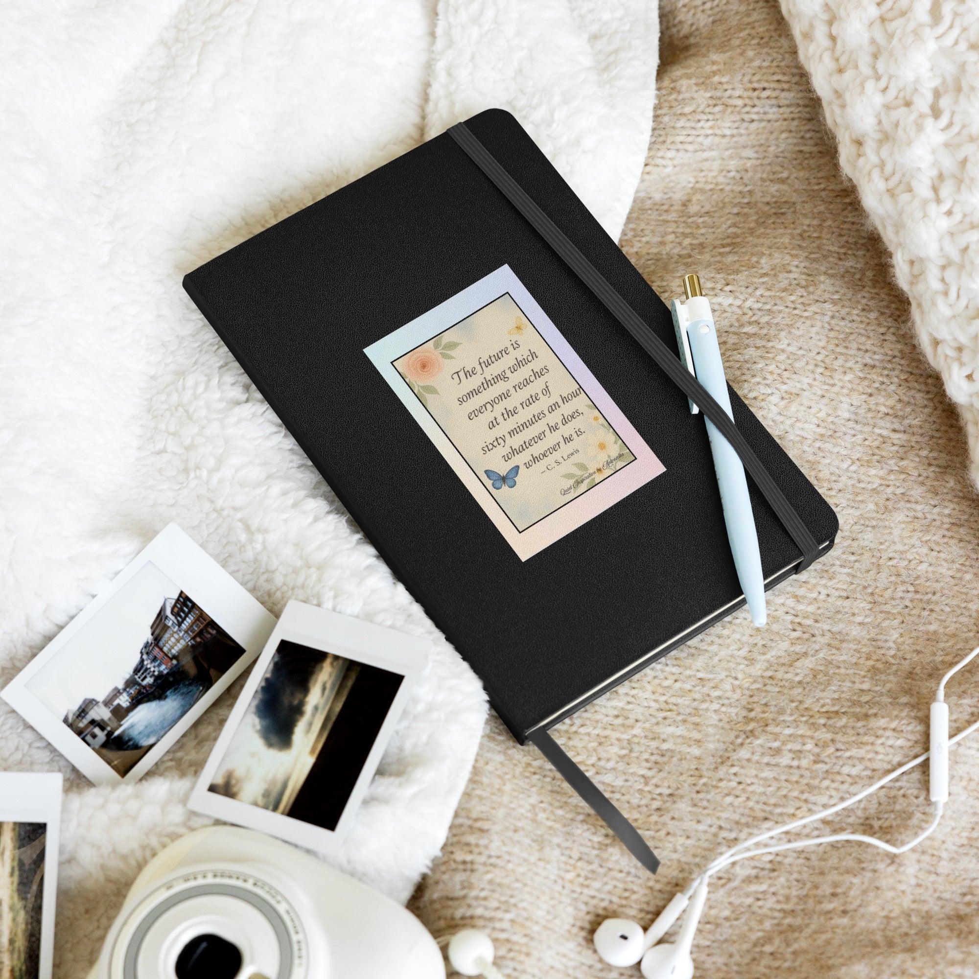 C.S Lewis Quote “ The Future is Something …” Hardcover bound notebook