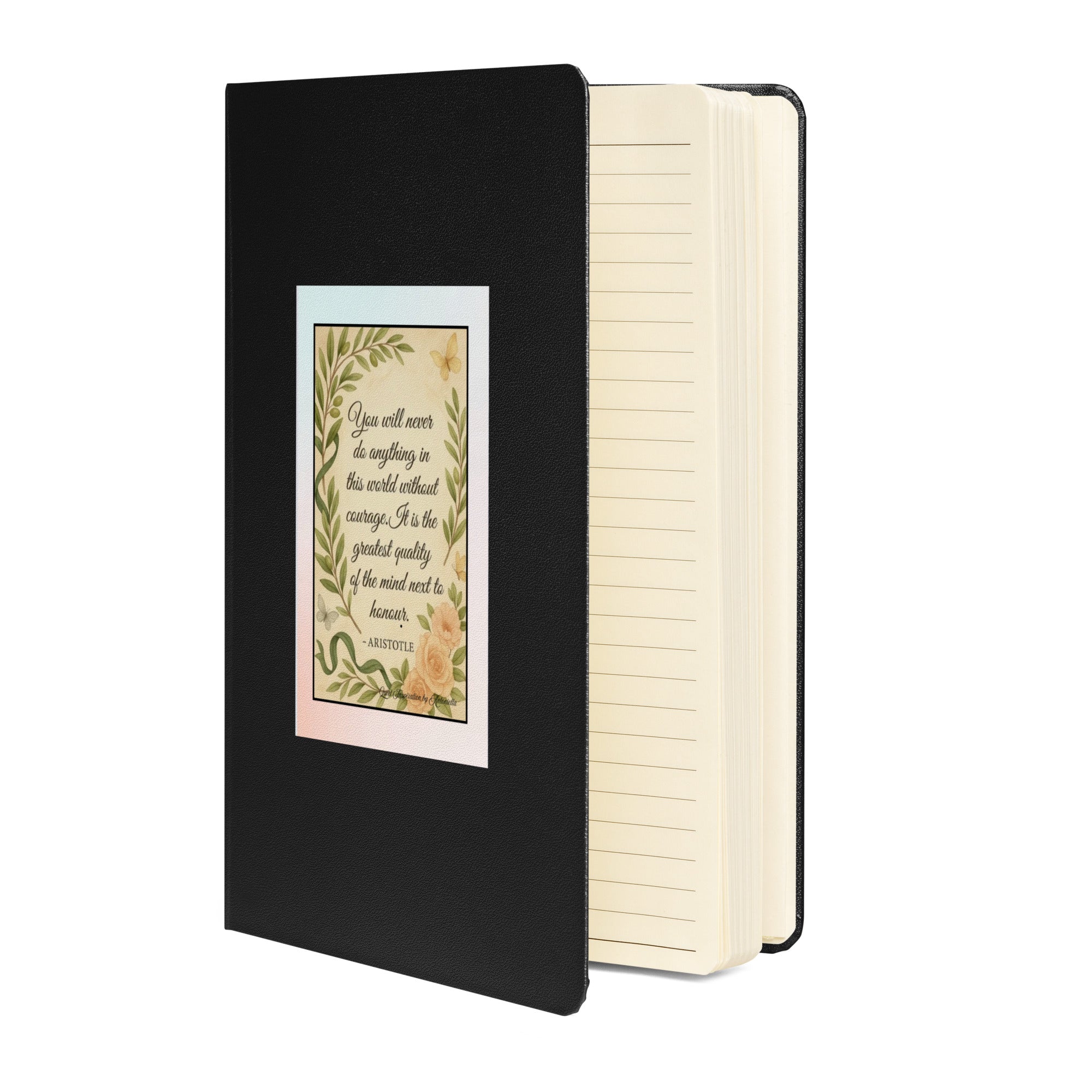 Aristotle, ‘ You will never do anything in this life…” Hardcover bound notebook