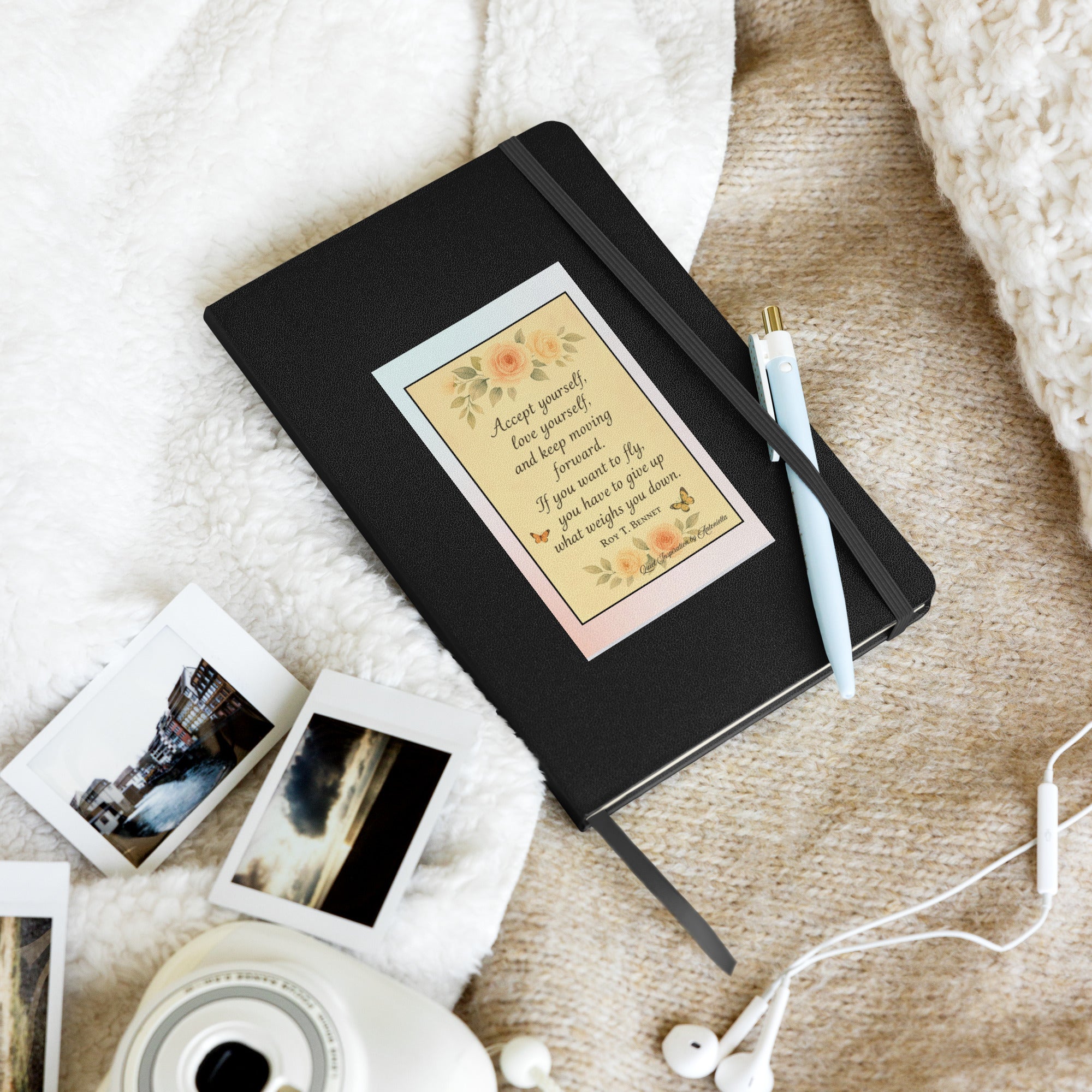 Roy T. Bennet, “accept yourself…” Hardcover bound notebook