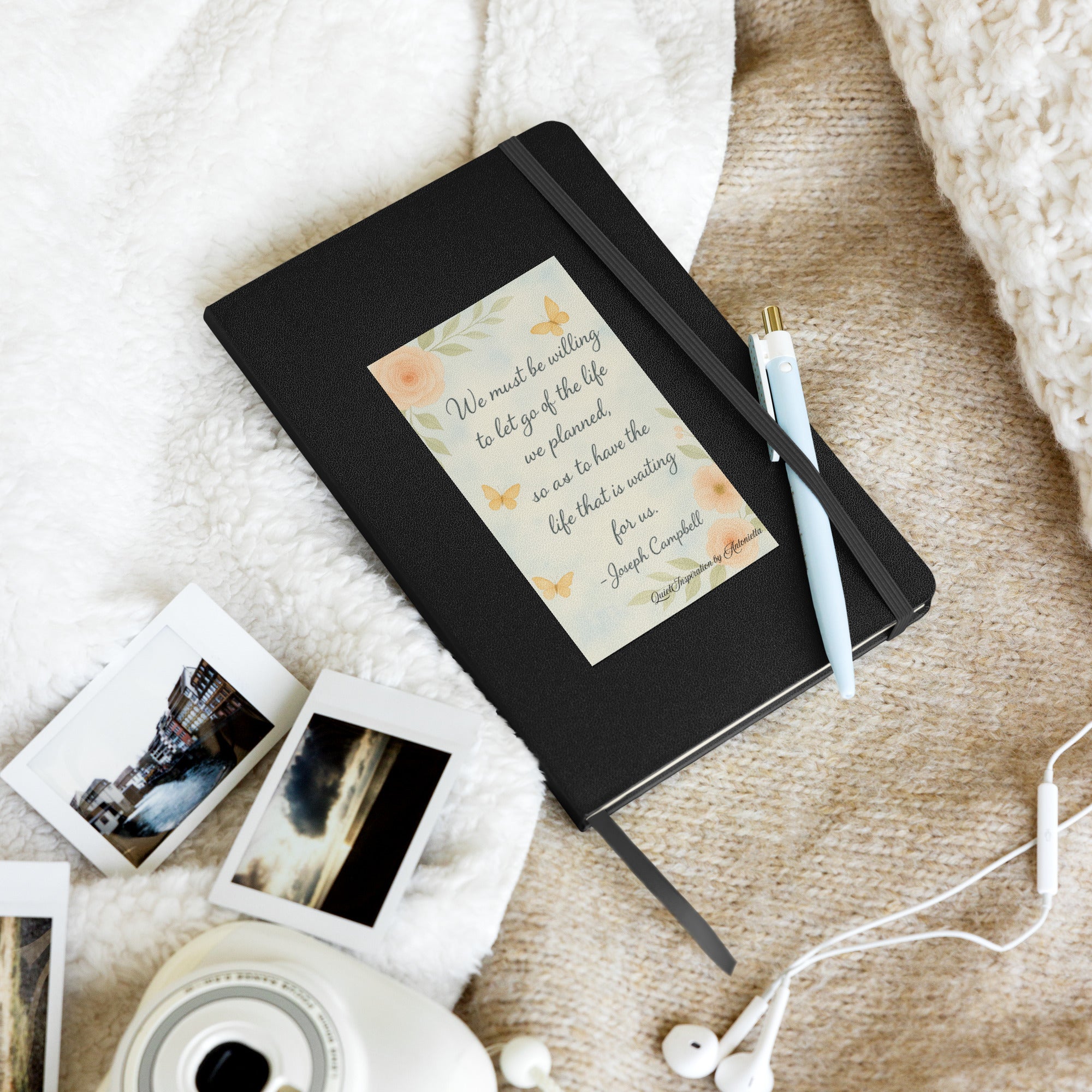 Joseph Campbell, “ We must be willing…” Hardcover bound notebook