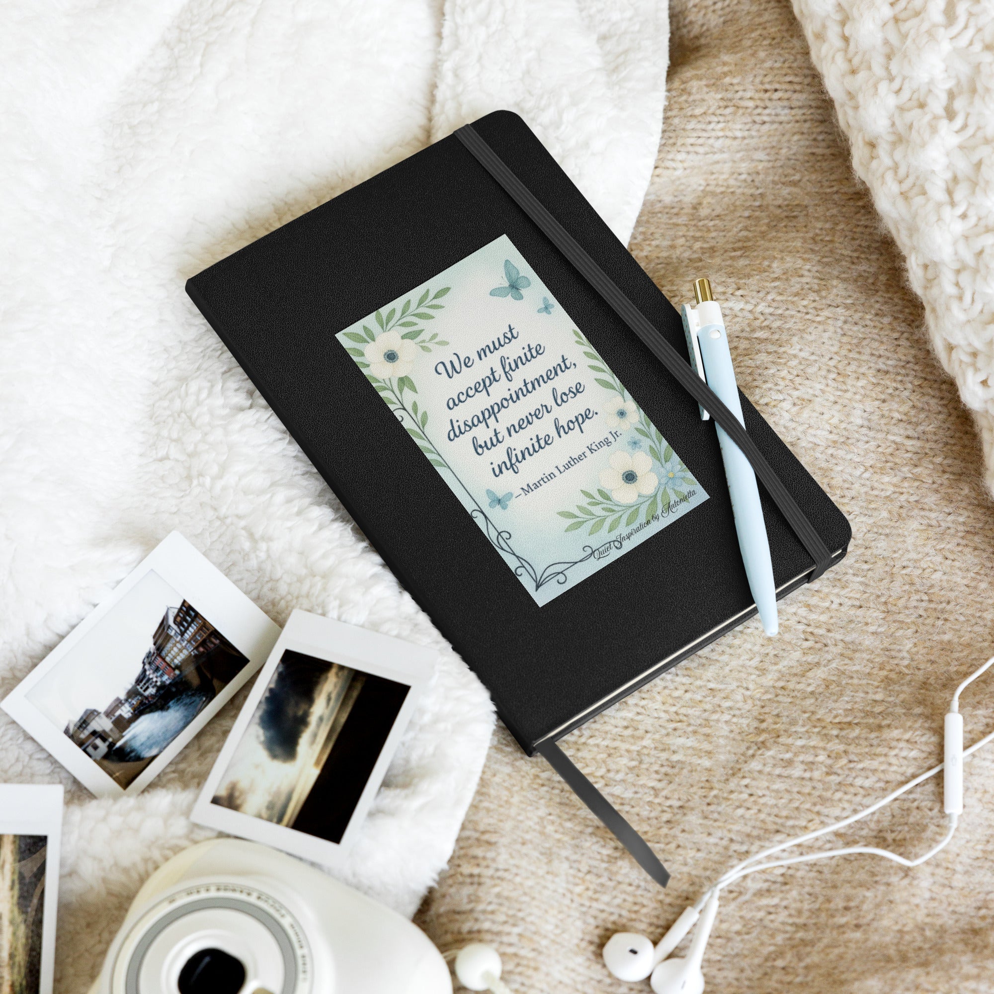 Martin Luther King Jr., “ we must accept finite disappointment…” Hardcover bound notebook