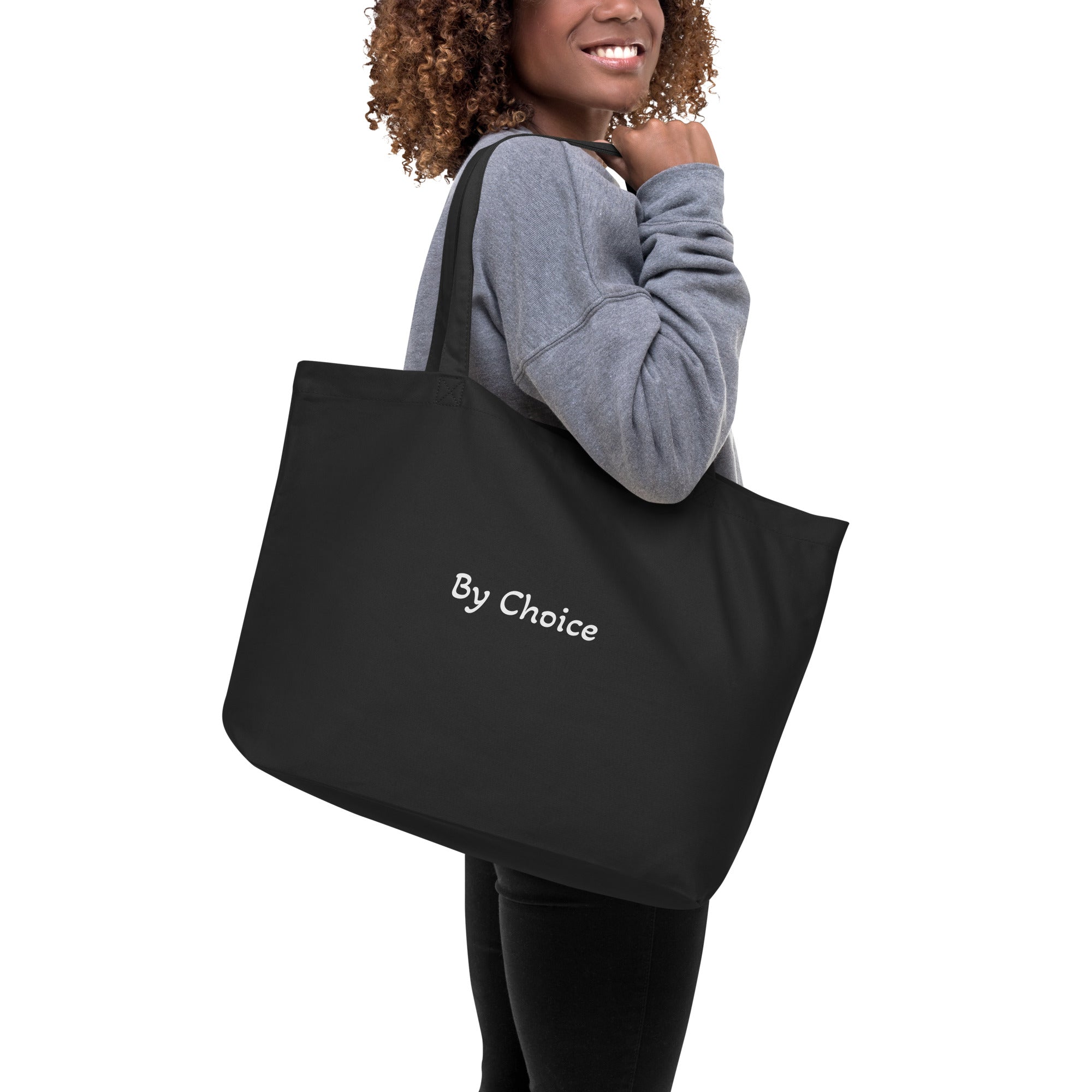 By Choice Inspirational Large organic tote bag