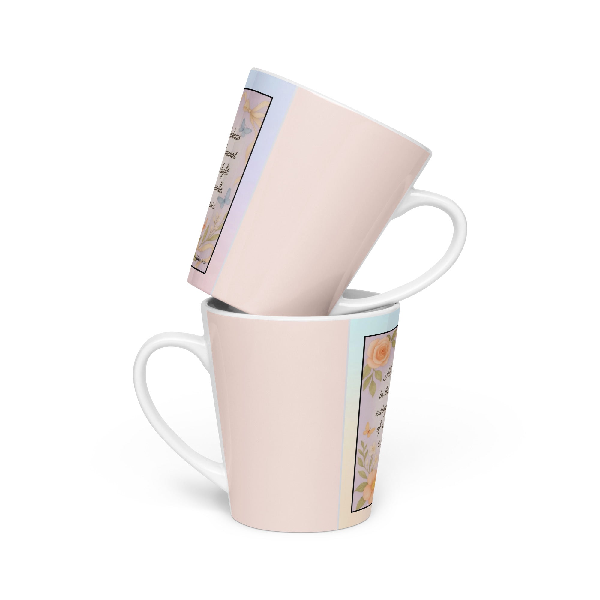 “ All the darkness in the world…” Latte mug