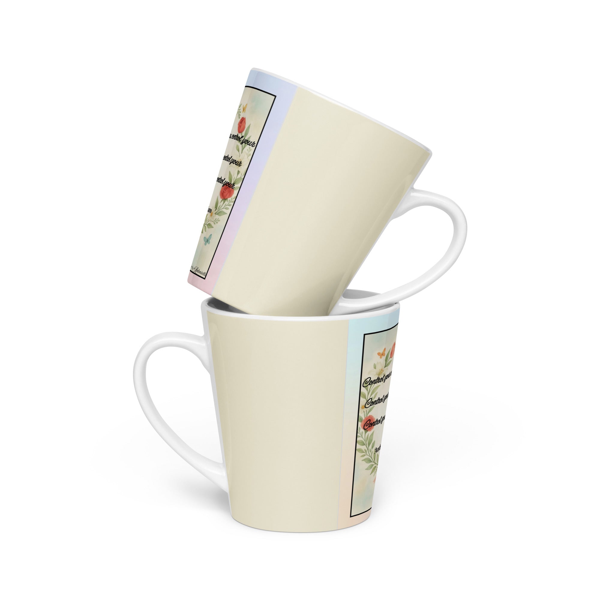 Anthony Pompliano, “Control your emotions…”Latte mug
