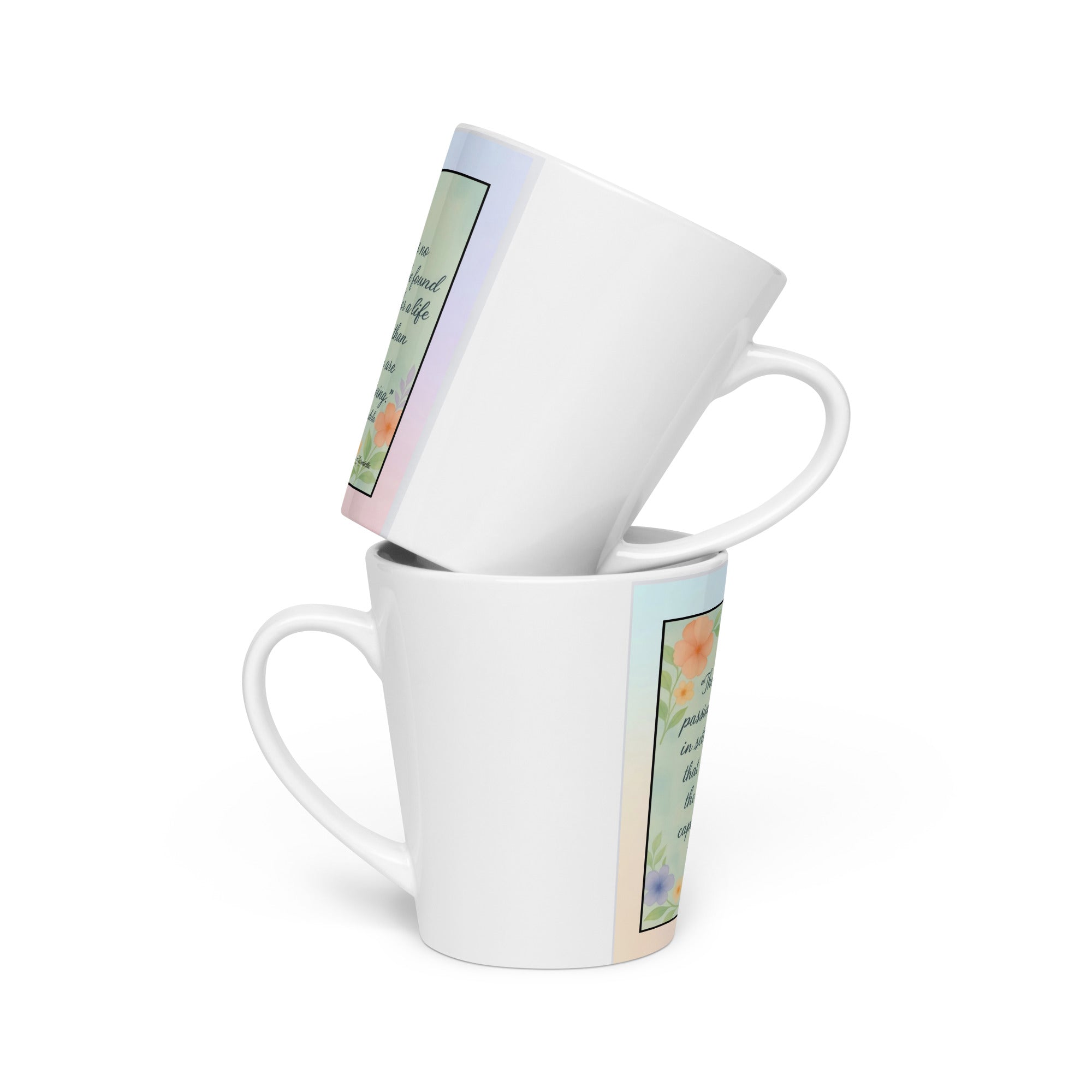 Nelson Mandela, “ there is no passion to be found..” Latte mug