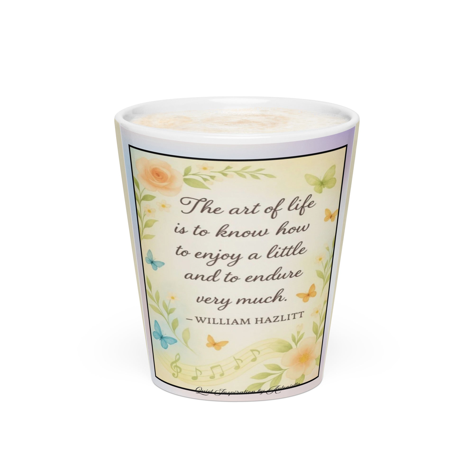 William Hazlitt, “ the are of life…” Latte mug