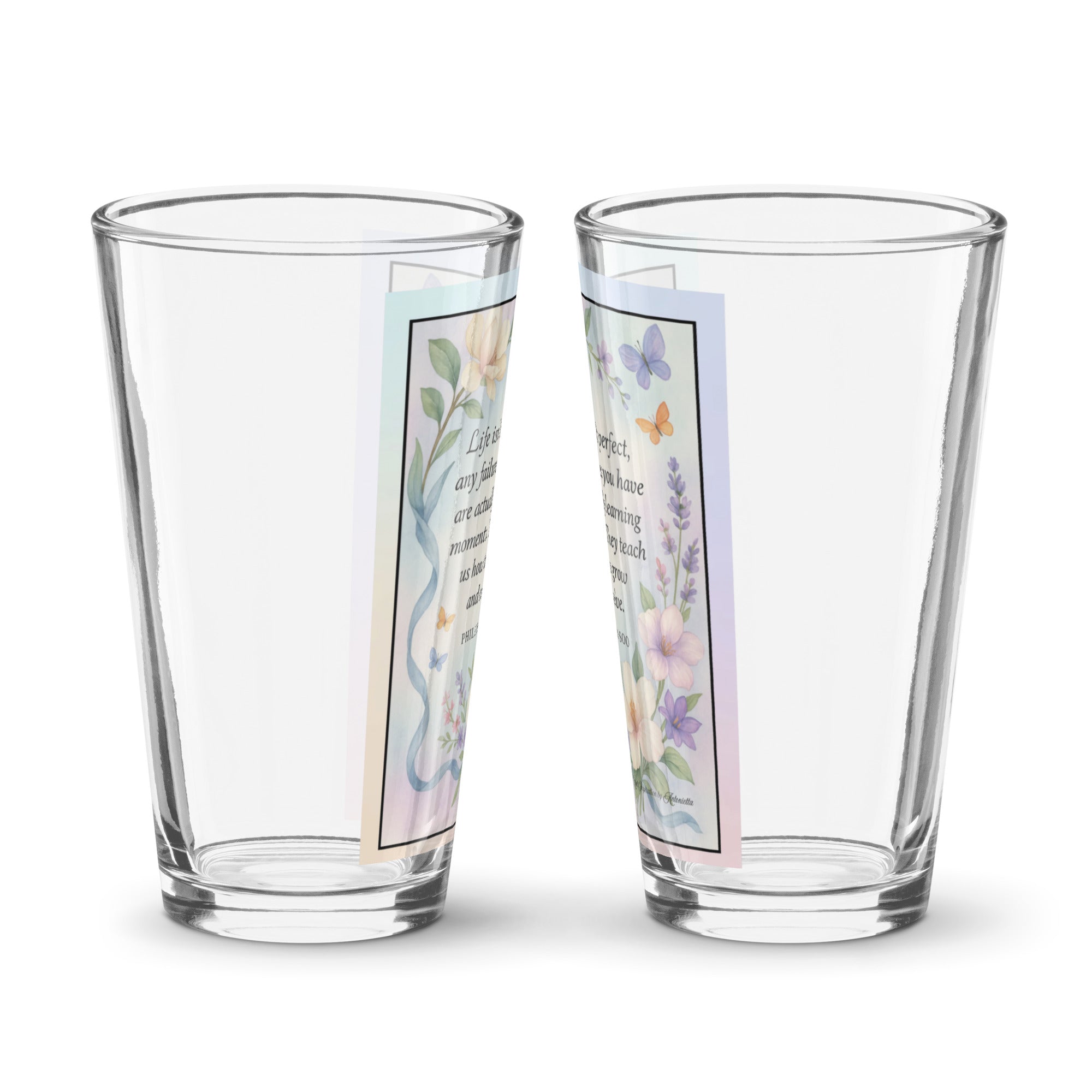 Phillipa Soo, Quote “ Life isn’t perfect…” Shaker pint glass
