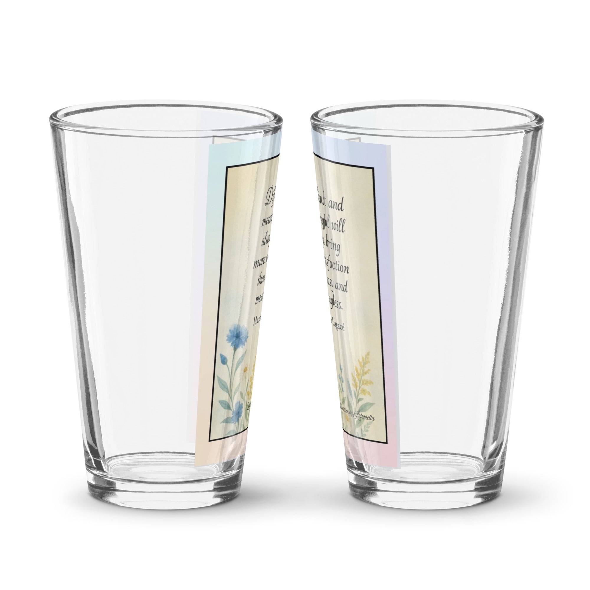 Máxime Legacè, Difficult and meaningful…” Shaker pint glass