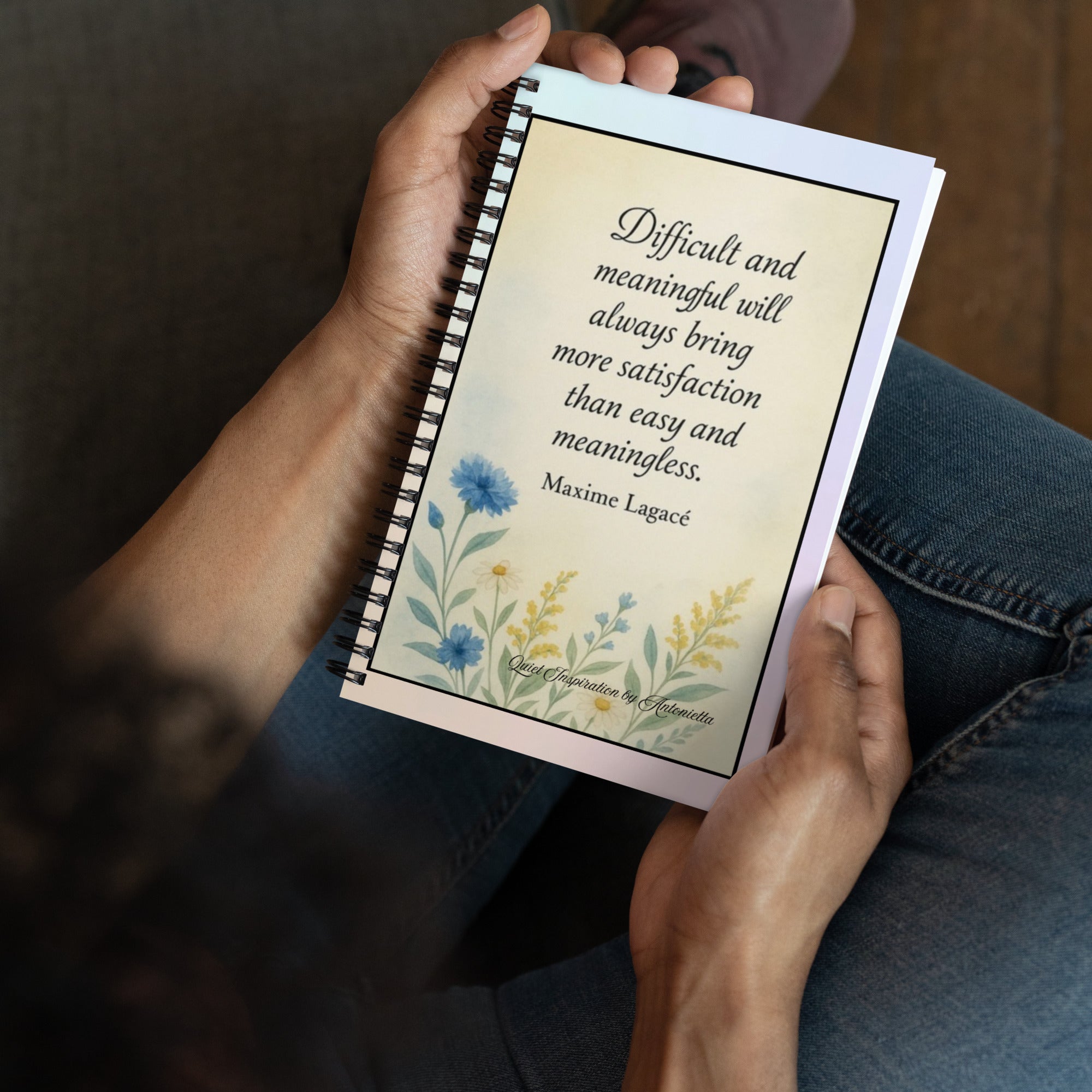 Maxime Legacé “ Difficult And Meaningful…”Spiral notebook
