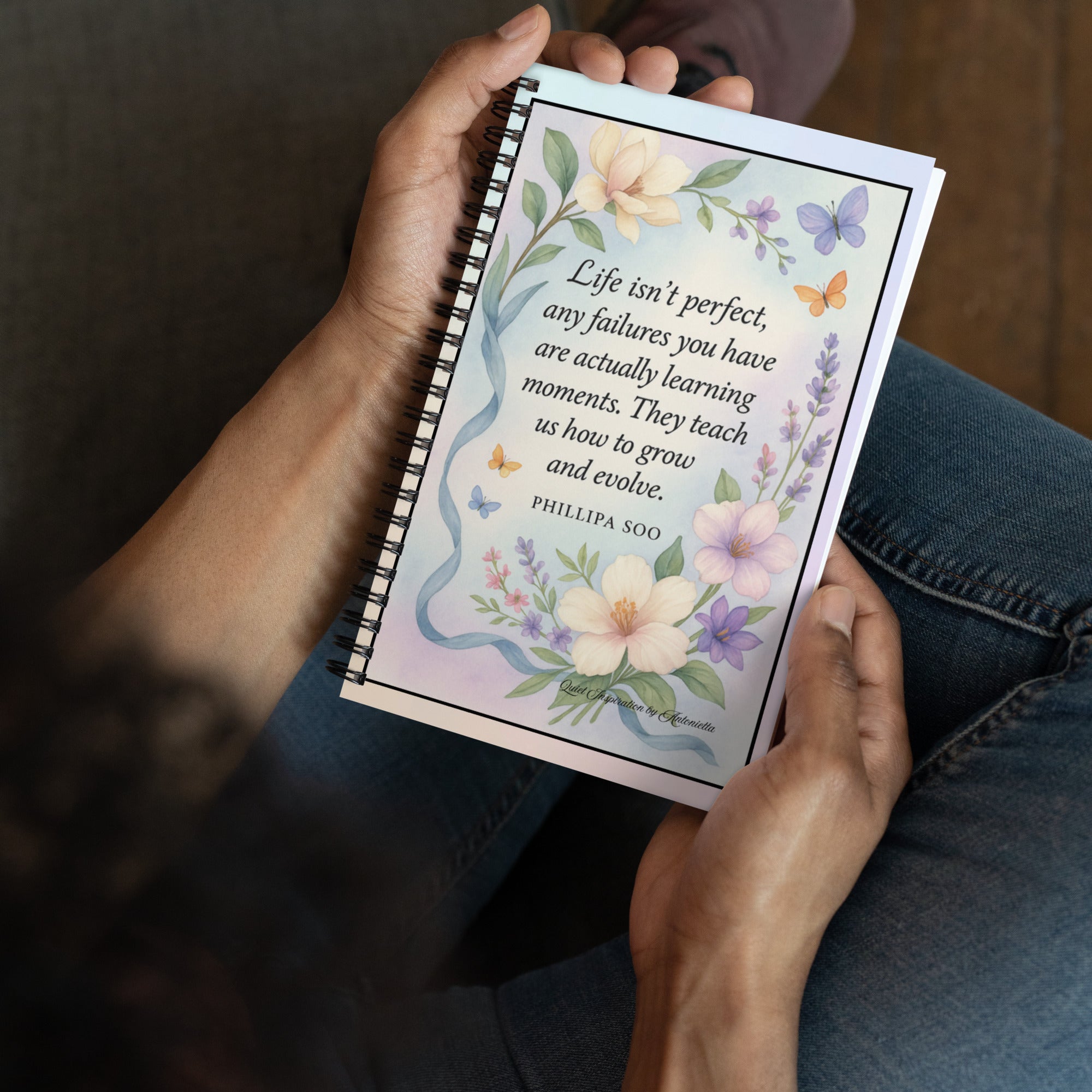Phillipa Soo Quote “ Life Isn’t Perfect…”. Spiral notebook
