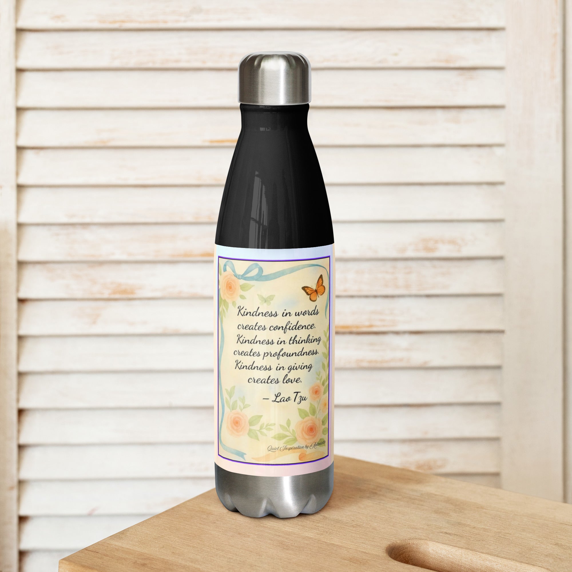 Lao Tzu “ Kindness in Words…” Stainless steel water bottle