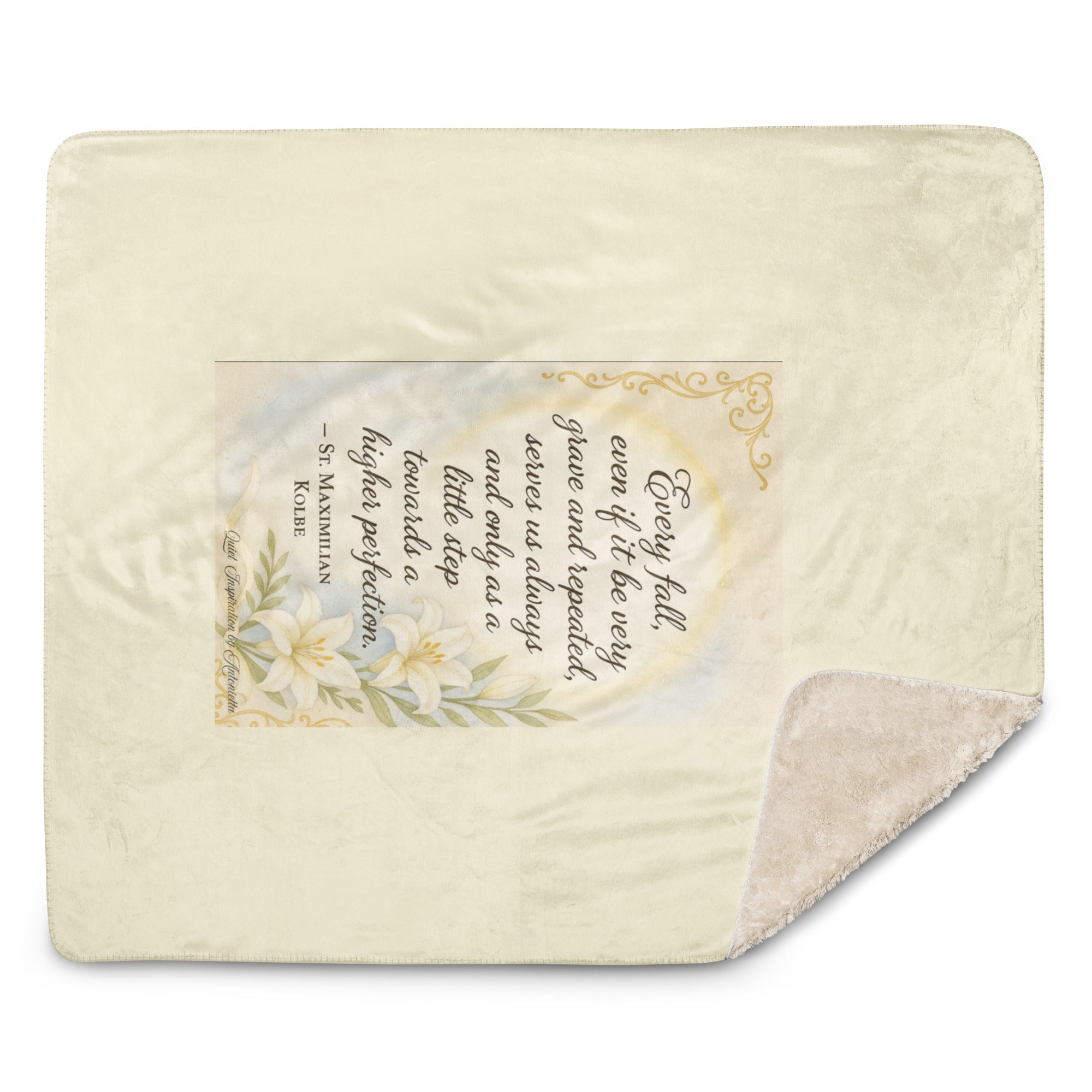 Every Fall is a Step Toward Perfection Inspirational  Sherpa blanket