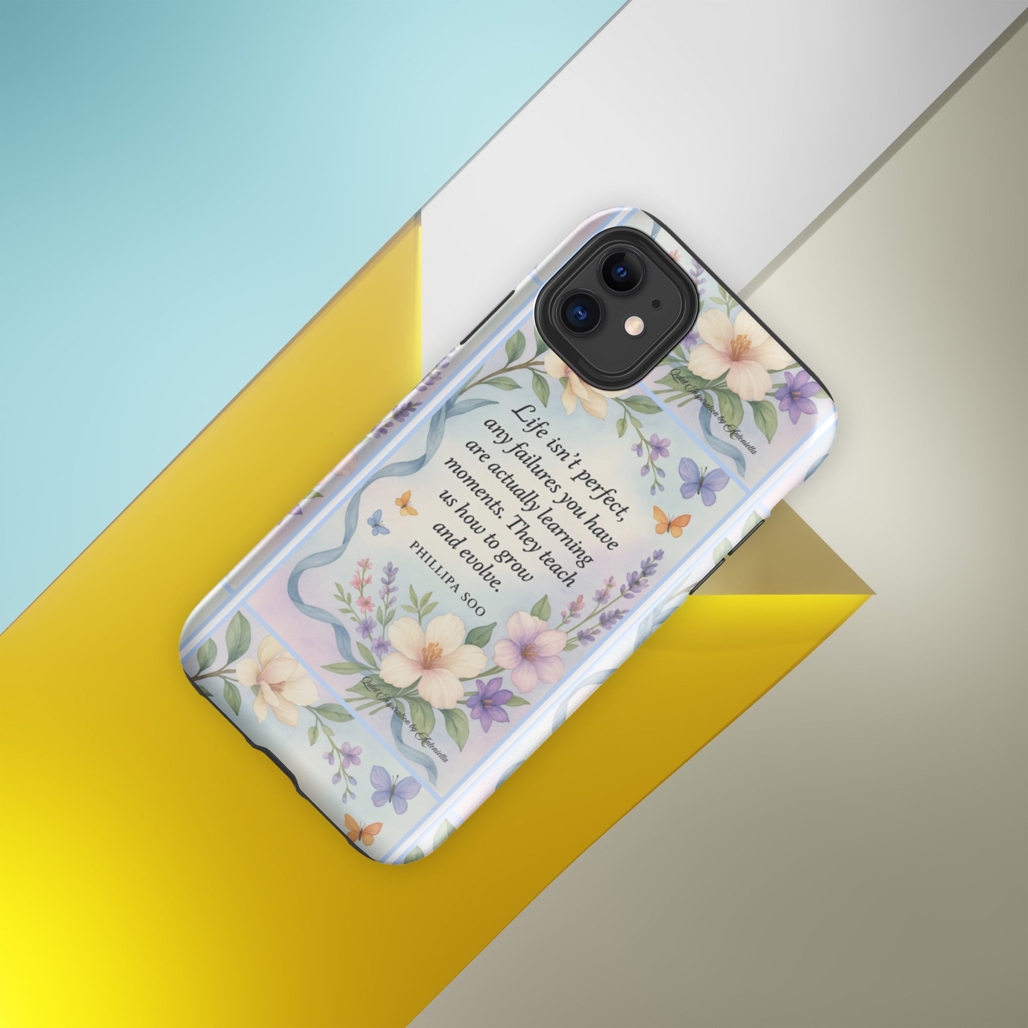 Inspirational Quote, “Life Isn’t Perfect…” iPhone® 15 Pro Motivational Tough Case