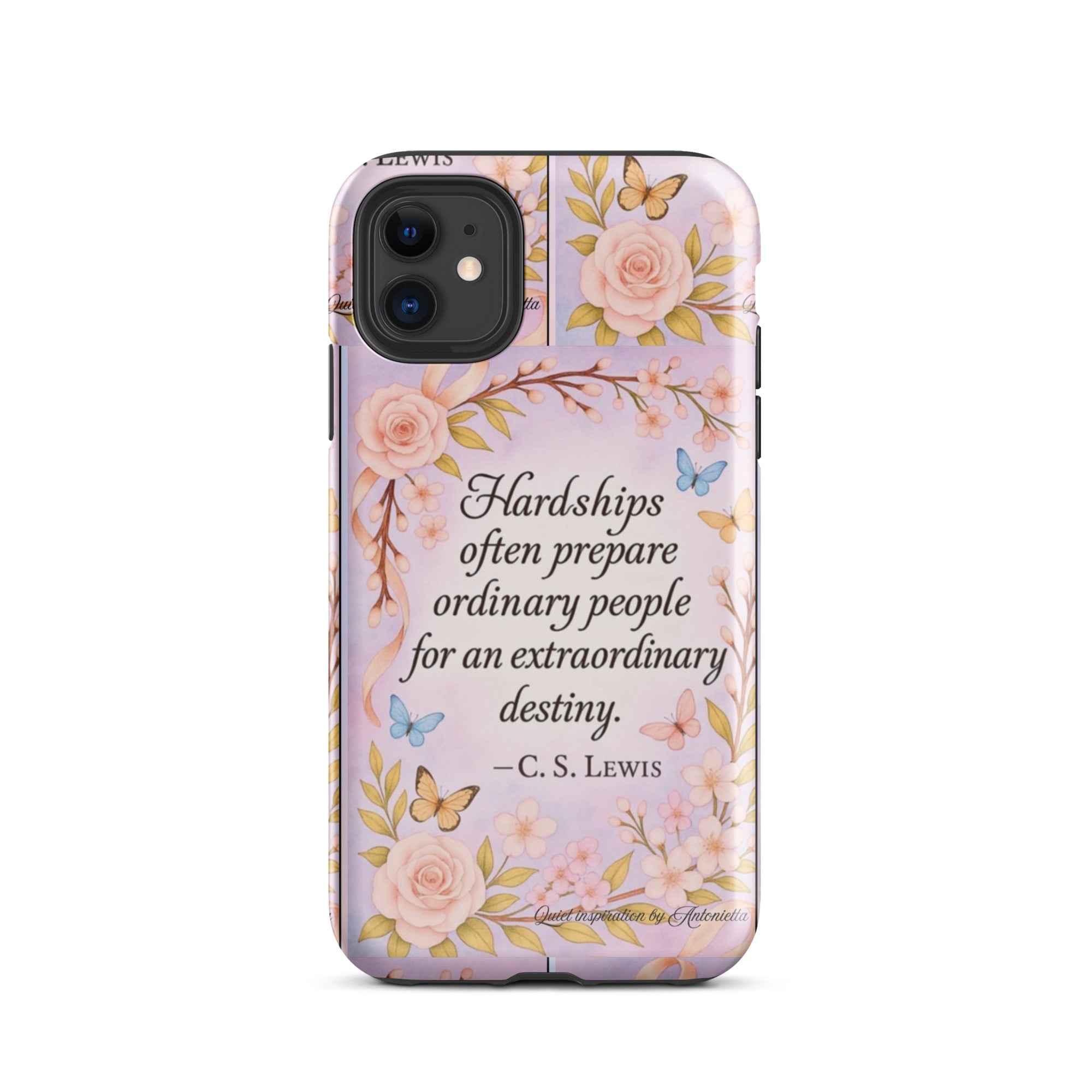 Inspirational “ Hardships often prepare…” Motivational Tough Case for iPhone®