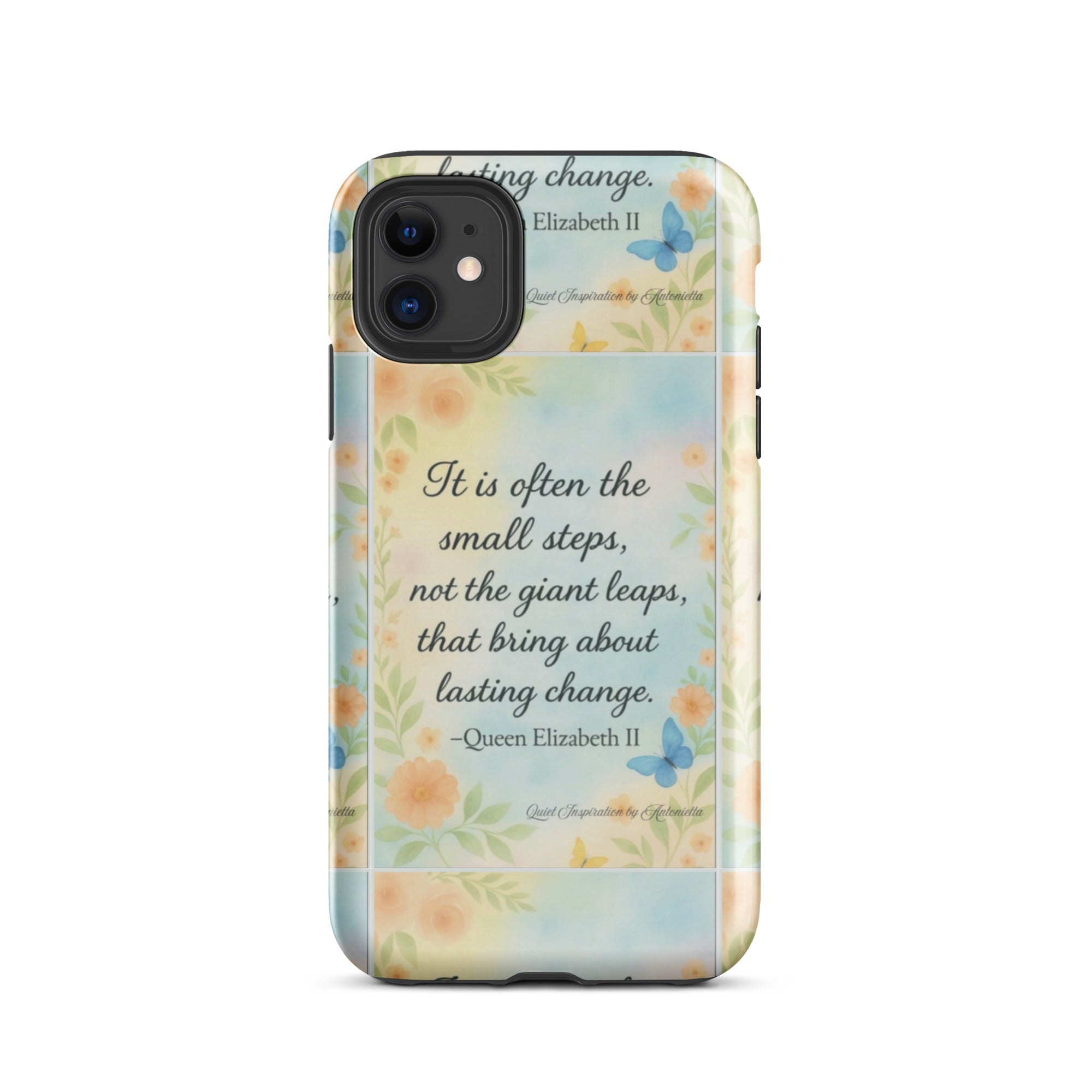 Inspirational quote, “ It is often the small steps…” Motivational Tough Case for iPhone®