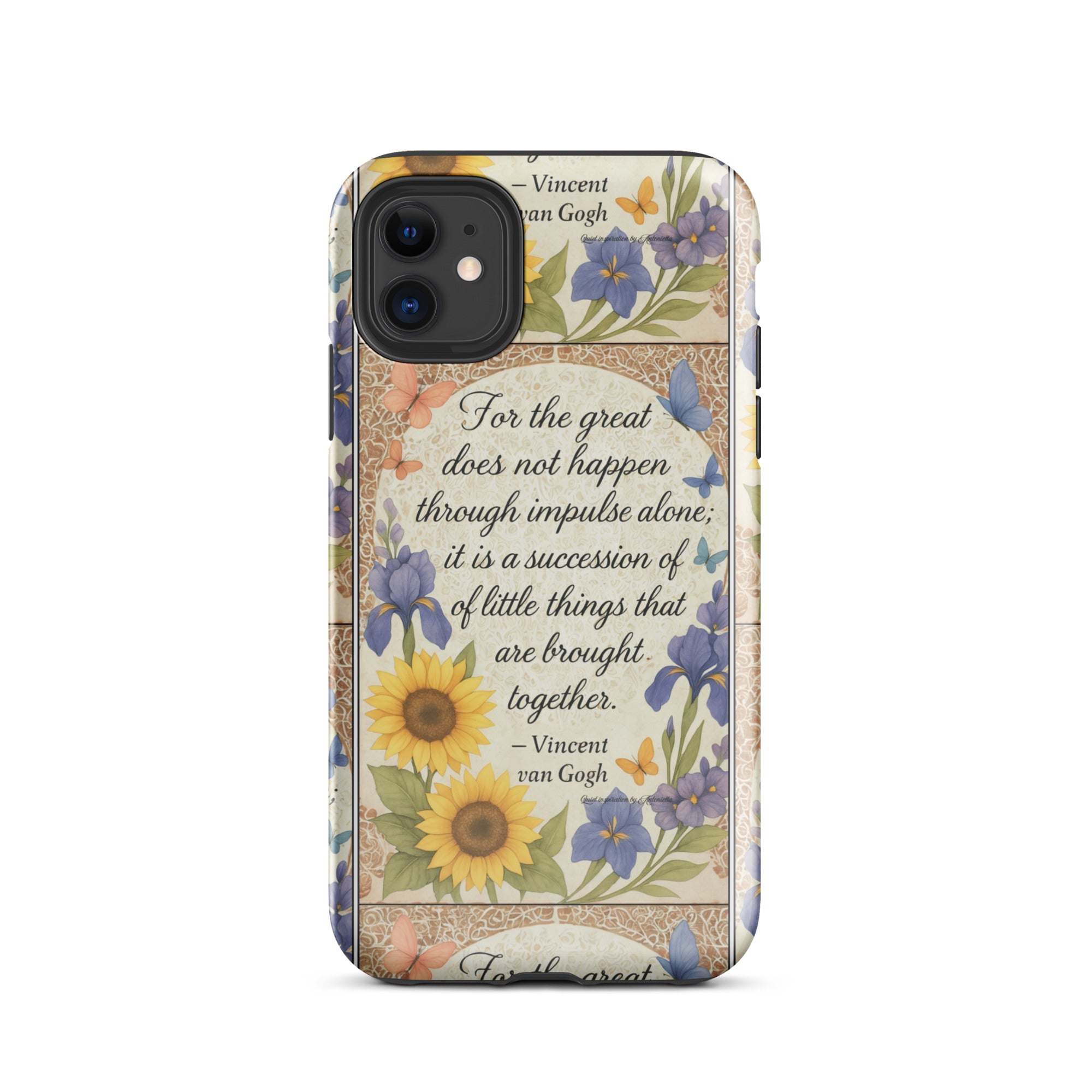 Inspirational quote, “ For the great does not happen…” Motivational Tough Case for iPhone®