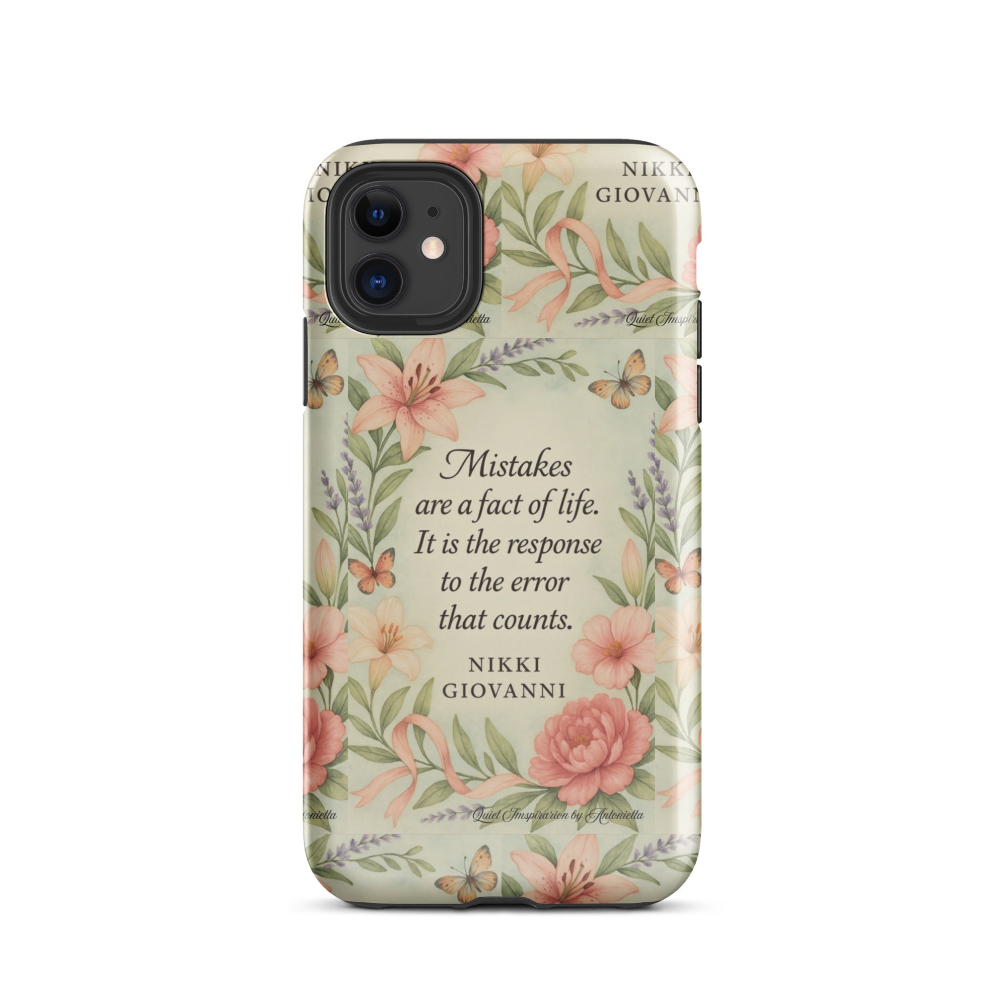 Inspirational Quote, “Mistakes are a fact of life…” Motivational Tough Case for iPhone®