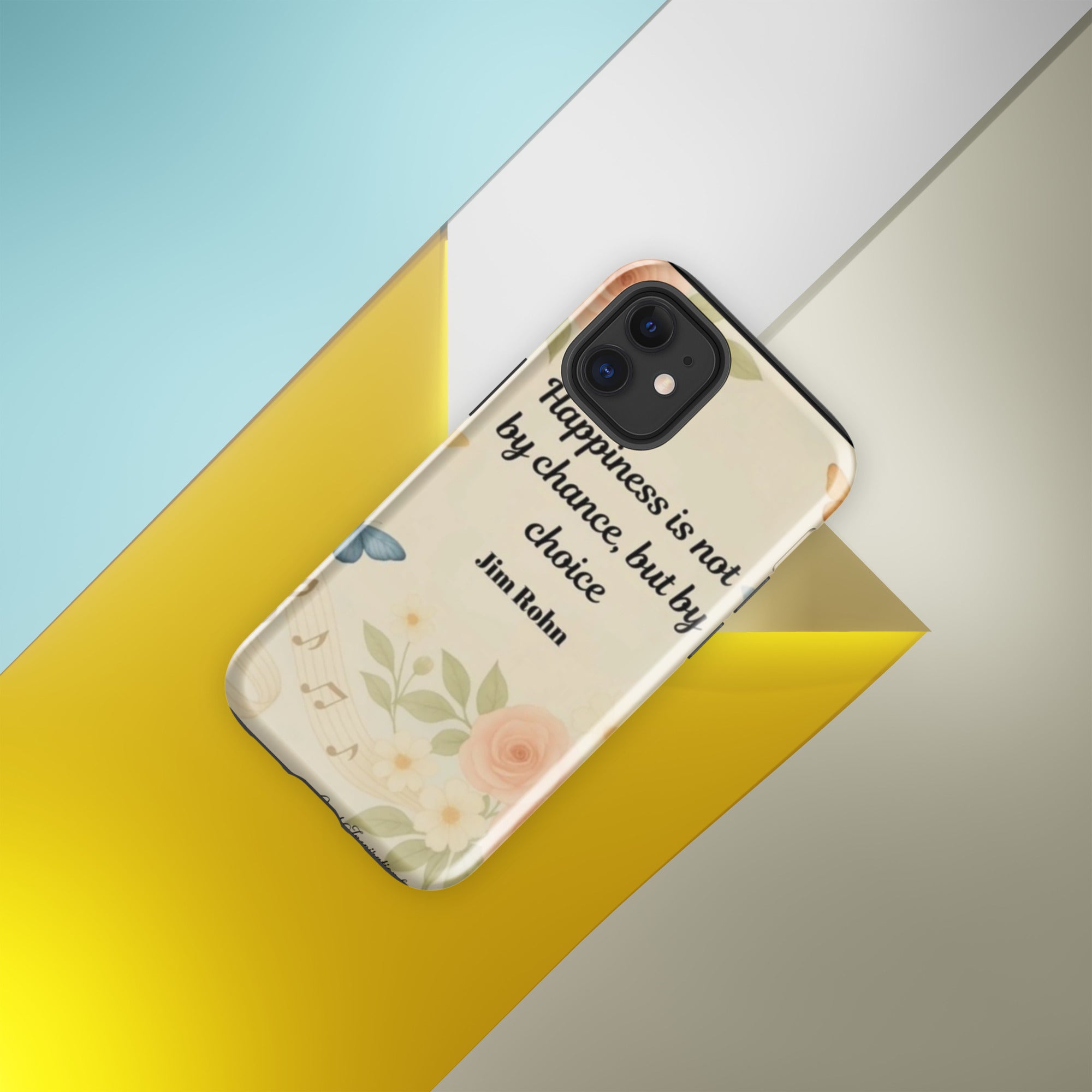 iPhone®12 Mini, “Happiness I not by chance…” Tough Case