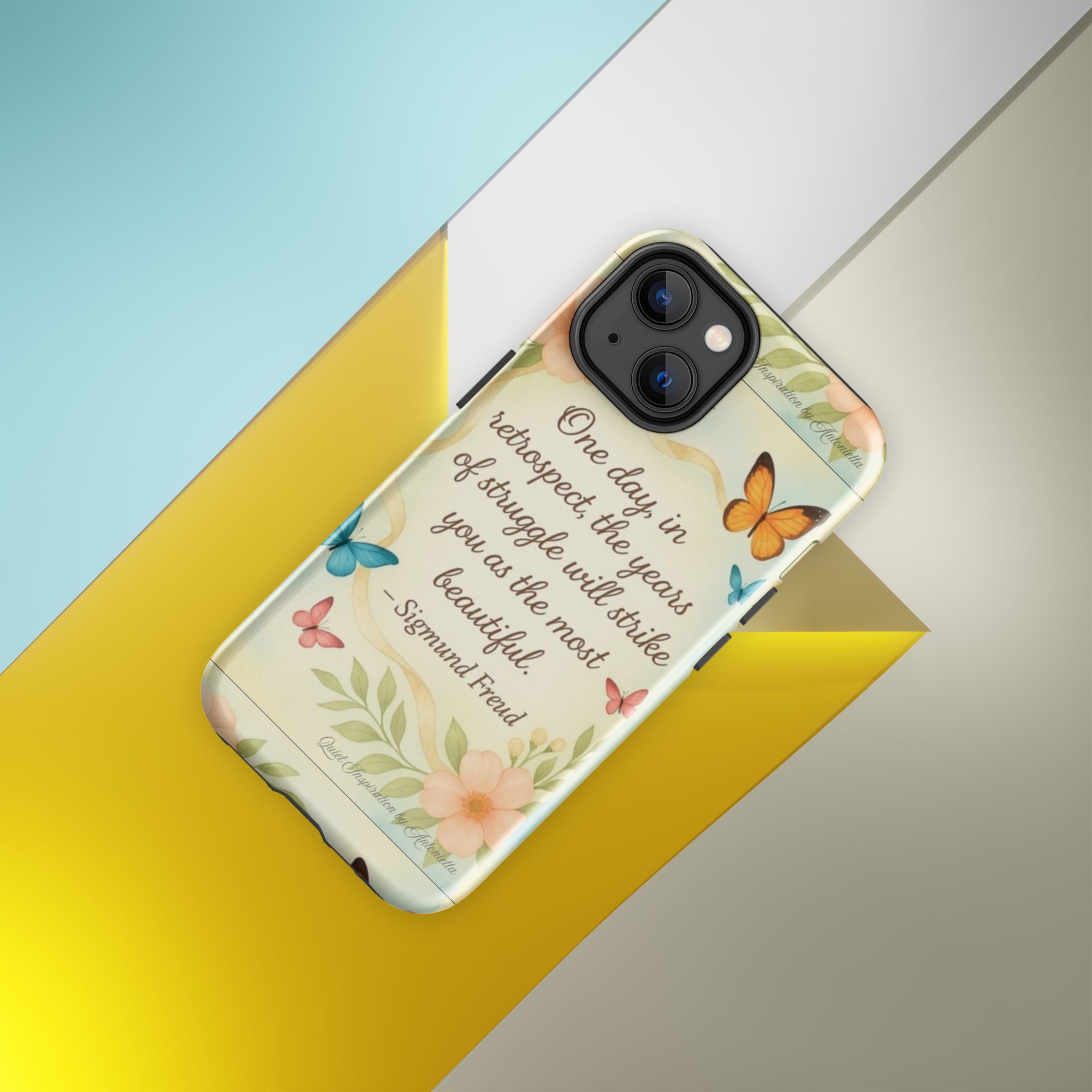 Tough Case for iPhone®14,Inspirational Quote, “One day in retrospect…” Motivational Tough Case