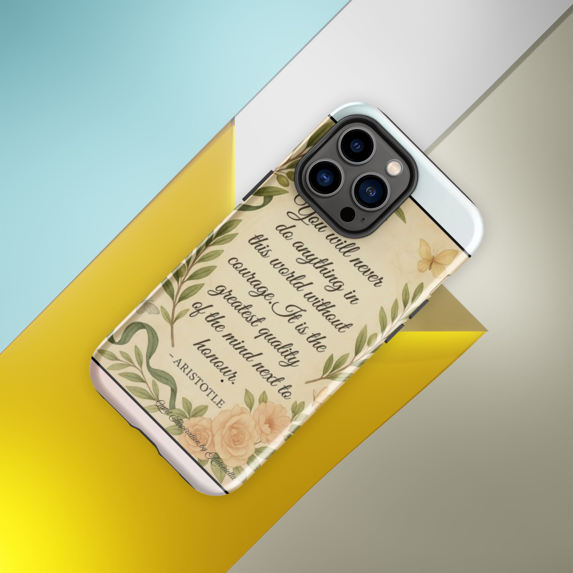 Aristotle, “ You will never do anything…” Tough Case for iPhone®14 Pro Max