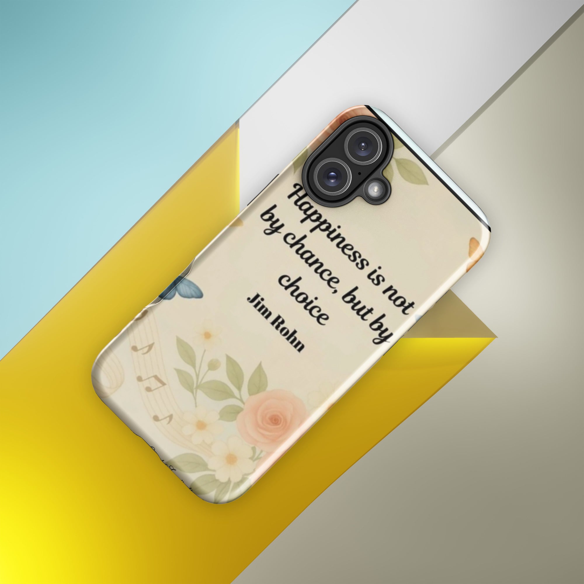 iPhone® 16 Plus “ Happiness is not by chance…” Tough Case for
