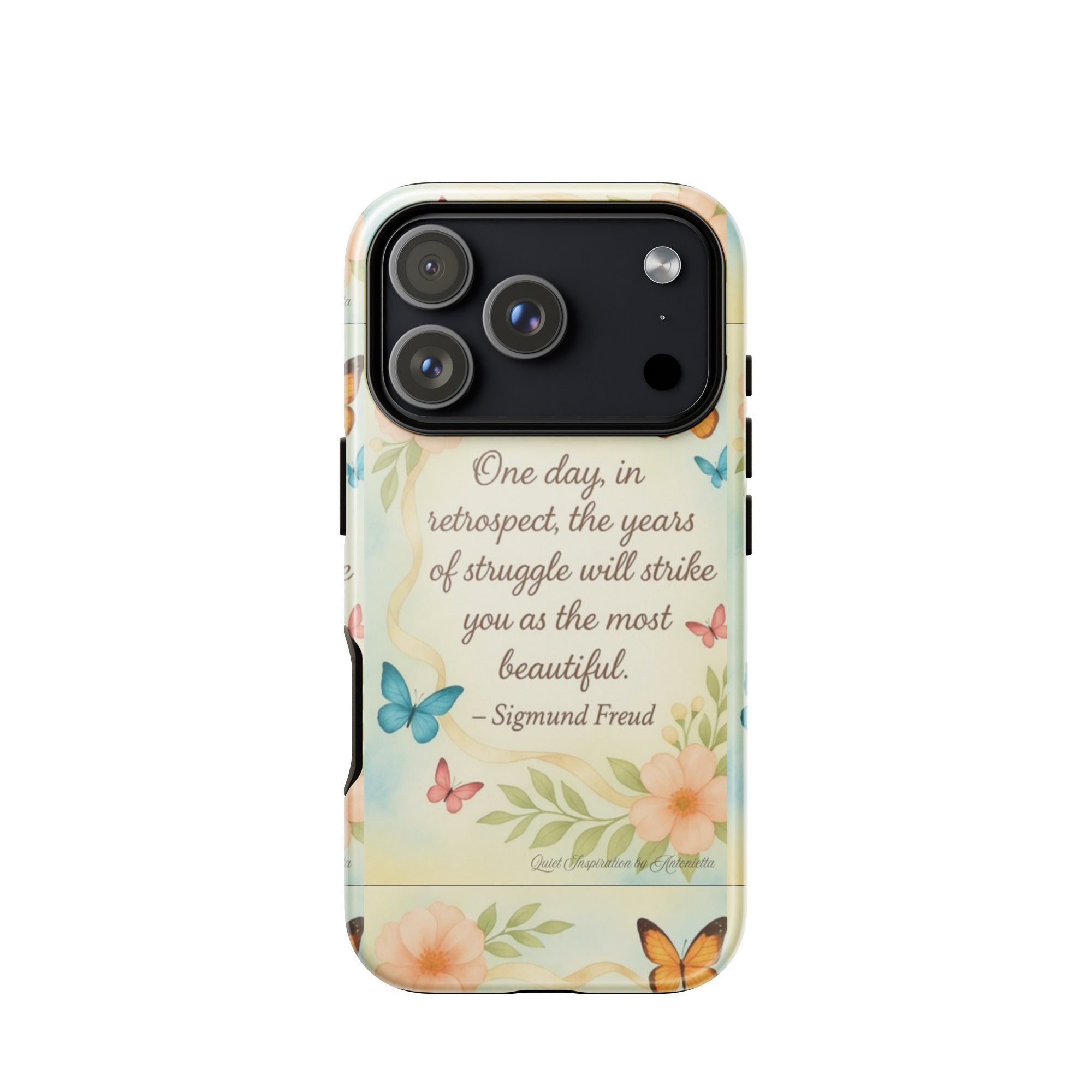 Tough Case for iPhone®17 Pro, Inspirational Quote, “One day in retrospect…” Motivational Tough Case