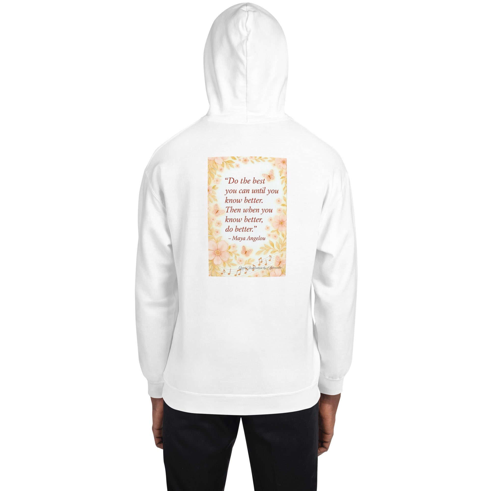 Be patient with yourself, Unisex Hoodie, Quiet Inspiration by Antonietta