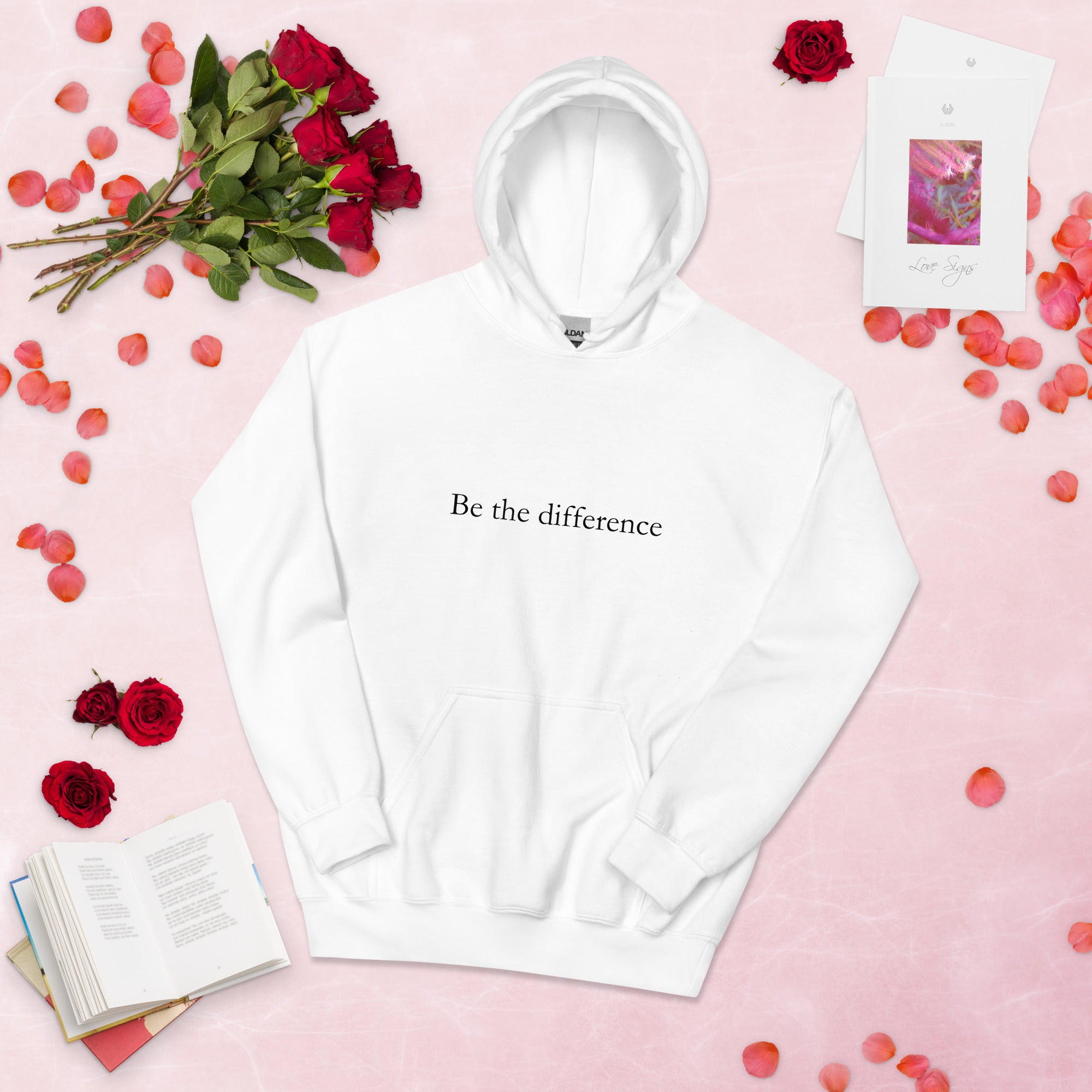 Be the difference, Unisex Hoodie, Quiet Inspiration by Antonietta